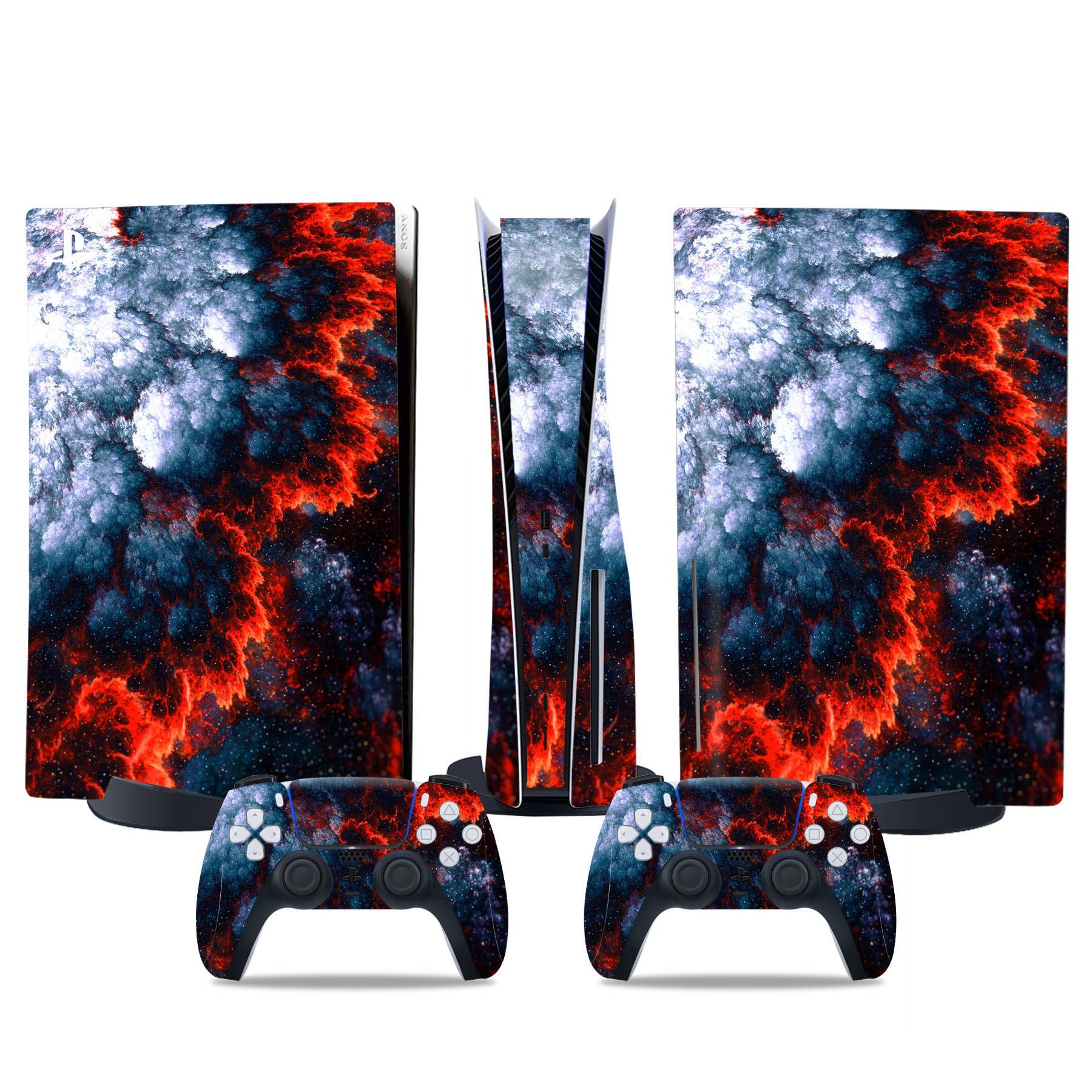 (Only Sticker) Full Body Vinyl Skin Decal Wrap Decal Cover for PS5 Console and Controller