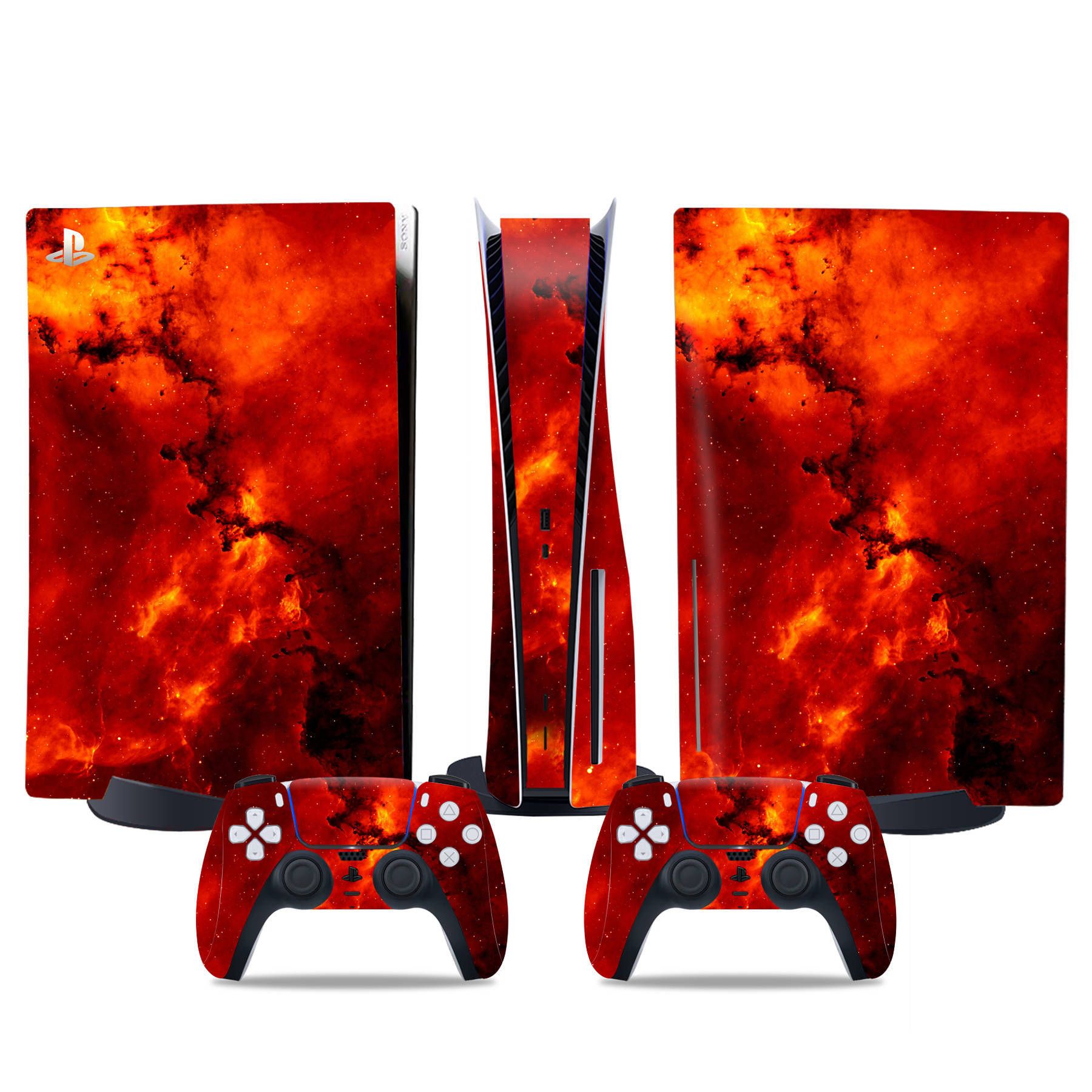 (Only Sticker) Full Body Vinyl Skin Decal Wrap Decal Cover for PS5 Console and Controller
