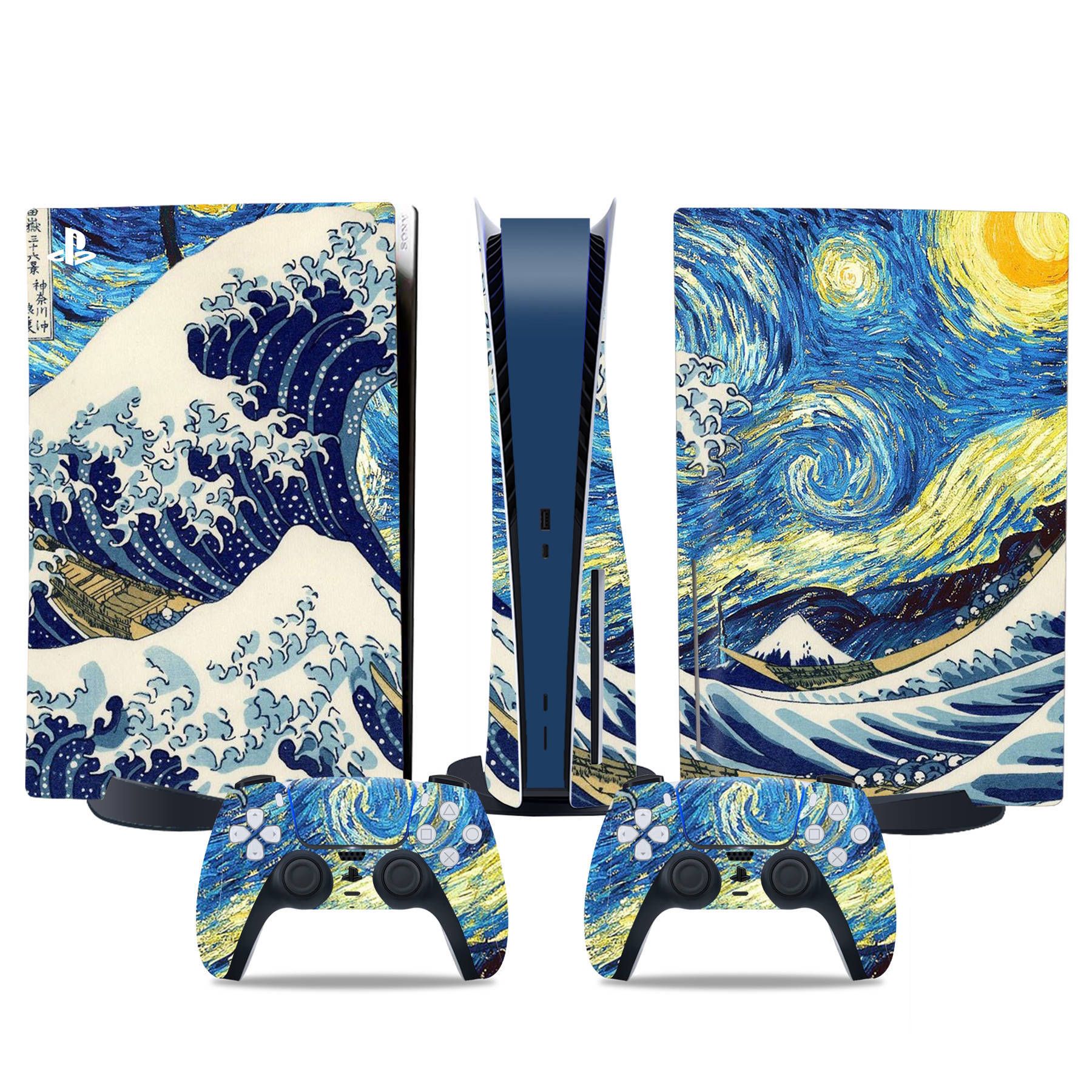 (Only Sticker) Full Body Vinyl Skin Decal Wrap Decal Cover for PS5 Console and Controller