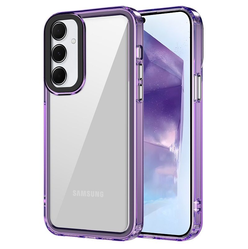 Phone Case for Samsung Galaxy A55 Clear Acrylic+TPU Shockproof Bumper Cover
