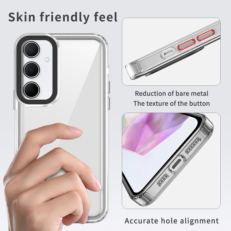 Phone Case for Samsung Galaxy A55 Clear Acrylic+TPU Shockproof Bumper Cover