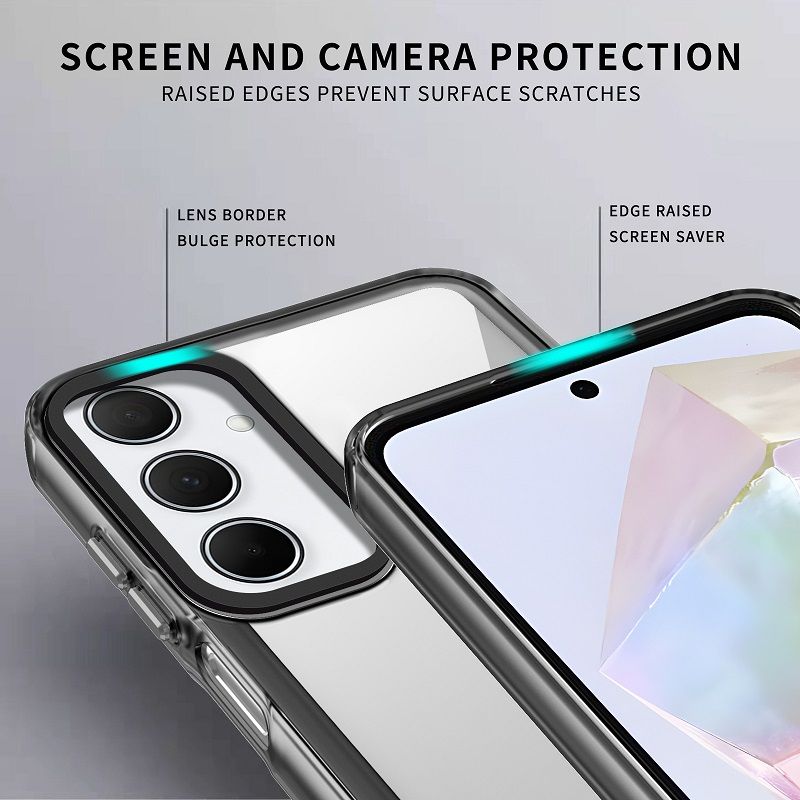 Phone Case for Samsung Galaxy A55 Clear Acrylic+TPU Shockproof Bumper Cover