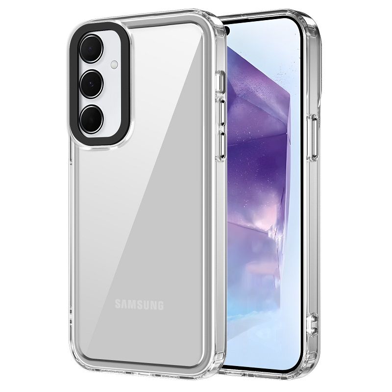 Phone Case for Samsung Galaxy A55 Clear Acrylic+TPU Shockproof Bumper Cover