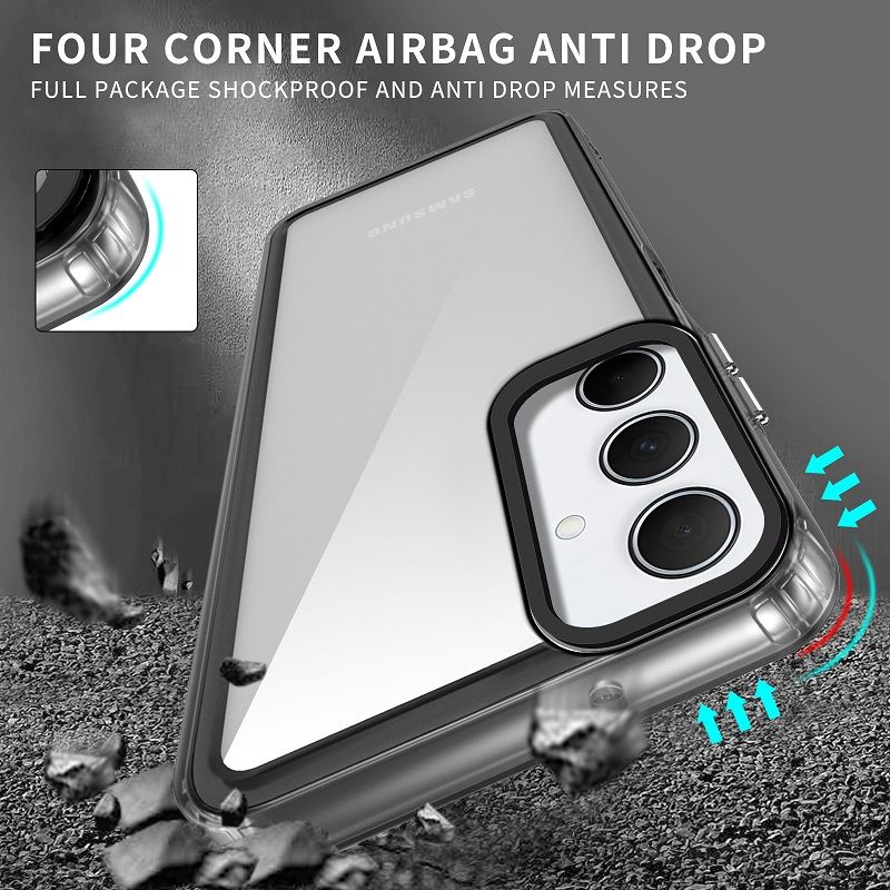 Phone Case for Samsung Galaxy A55 Clear Acrylic+TPU Shockproof Bumper Cover