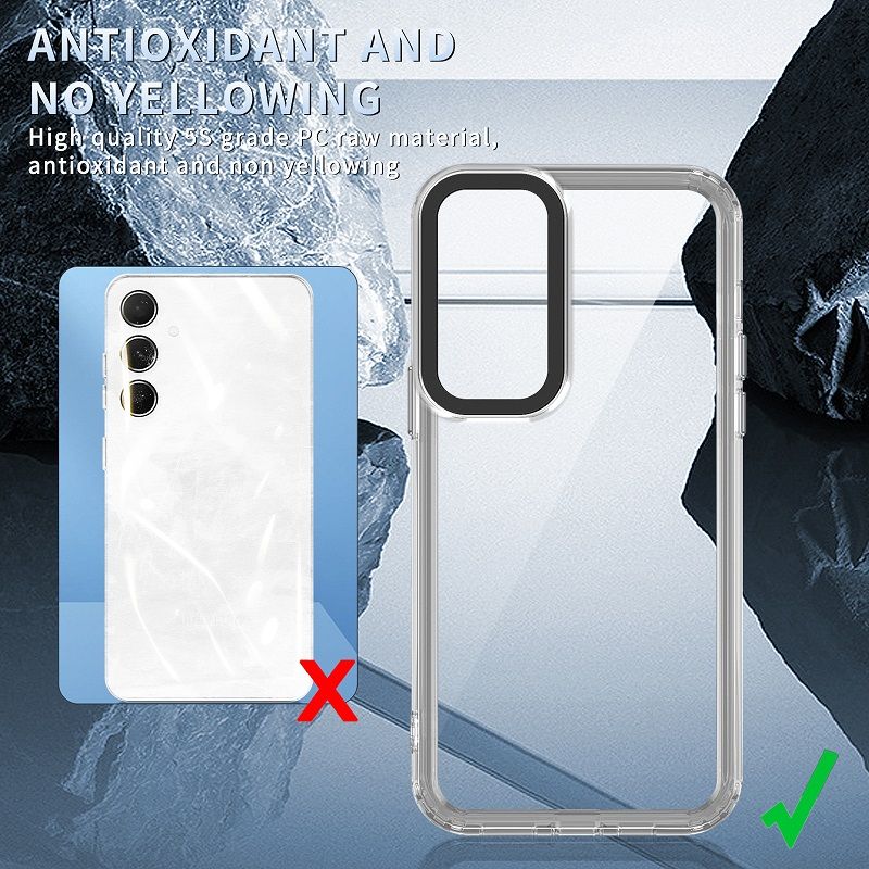 Phone Case for Samsung Galaxy A55 Clear Acrylic+TPU Shockproof Bumper Cover