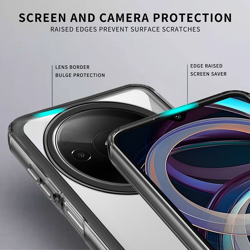 Phone Case for Xiaomi Redmi A3X/A3, 6.71" Clear Acrylic+TPU Shockproof Bumper Cover