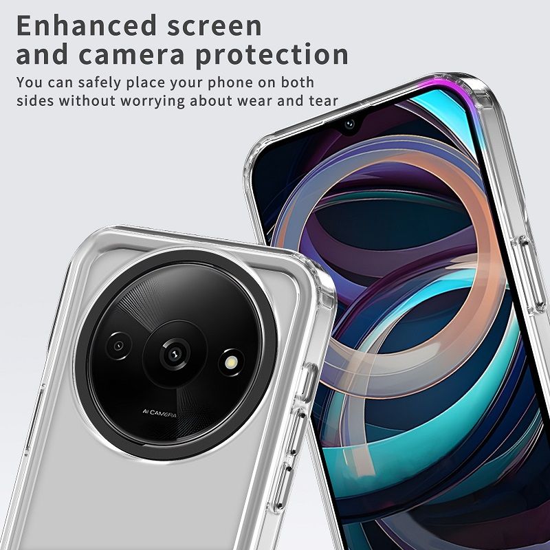 Phone Case for Xiaomi Redmi A3X/A3, 6.71" Clear Acrylic+TPU Shockproof Bumper Cover