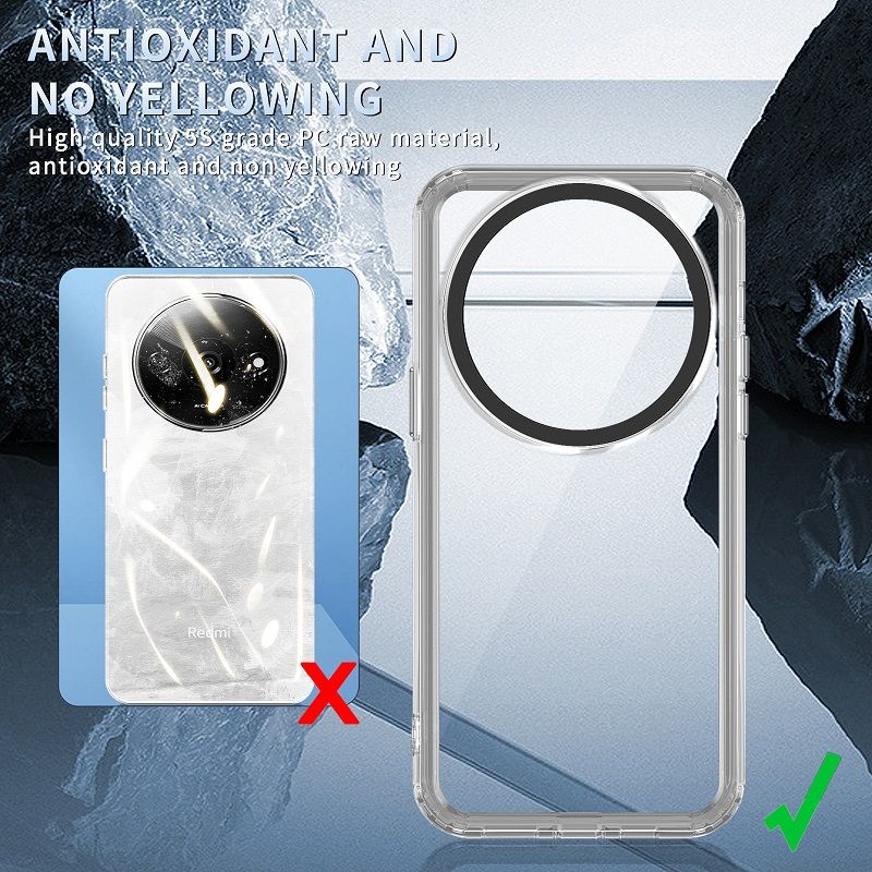 Phone Case for Xiaomi Redmi A3X/A3, 6.71" Clear Acrylic+TPU Shockproof Bumper Cover