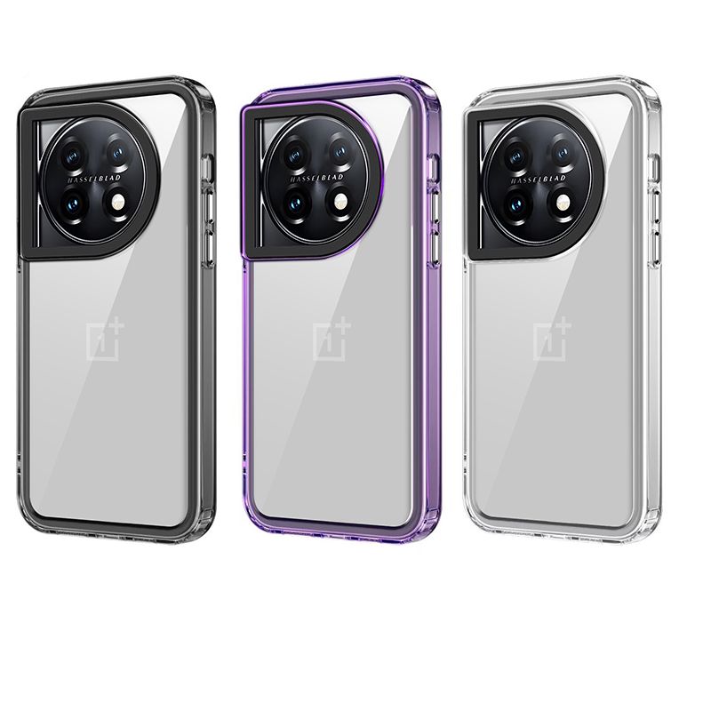 Phone Case for OnePlus 11 5G Clear Acrylic+TPU Shockproof Bumper Cover