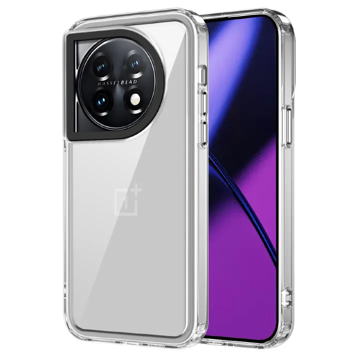 Phone Case for OnePlus 11 5G Clear Acrylic+TPU Shockproof Bumper Cover