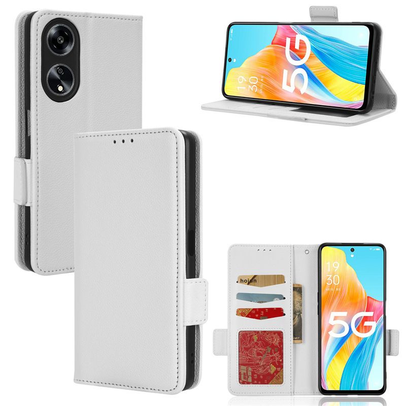 Wallet Flip Cover for OPPO Reno8 T 5G / Reno 8T 5G 6.7'' Case Lychee Pattern Leather Magnetic Flip Folio Stand Phone Cover