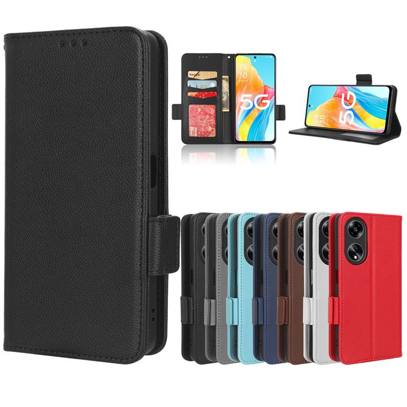 Wallet Flip Cover for OPPO Reno8 T 5G / Reno 8T 5G 6.7'' Case Lychee Pattern Leather Magnetic Flip Folio Stand Phone Cover