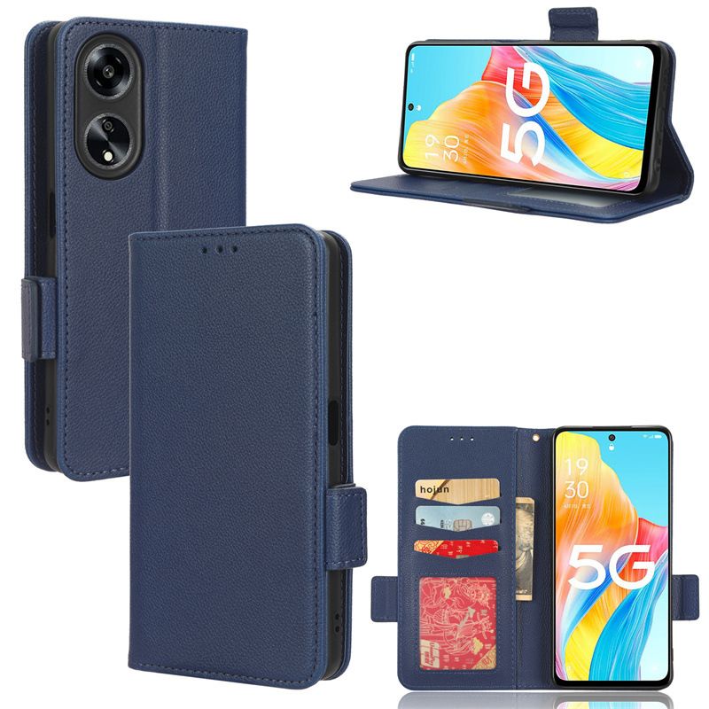 Wallet Flip Cover for OPPO Reno8 T 5G / Reno 8T 5G 6.7'' Case Lychee Pattern Leather Magnetic Flip Folio Stand Phone Cover