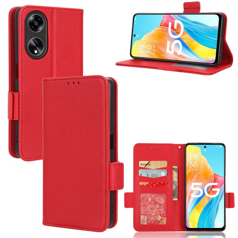 Wallet Flip Cover for OPPO Reno8 T 5G / Reno 8T 5G 6.7'' Case Lychee Pattern Leather Magnetic Flip Folio Stand Phone Cover