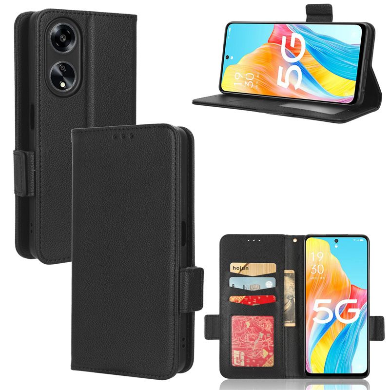 Wallet Flip Cover for OPPO Reno8 T 5G / Reno 8T 5G 6.7'' Case Lychee Pattern Leather Magnetic Flip Folio Stand Phone Cover