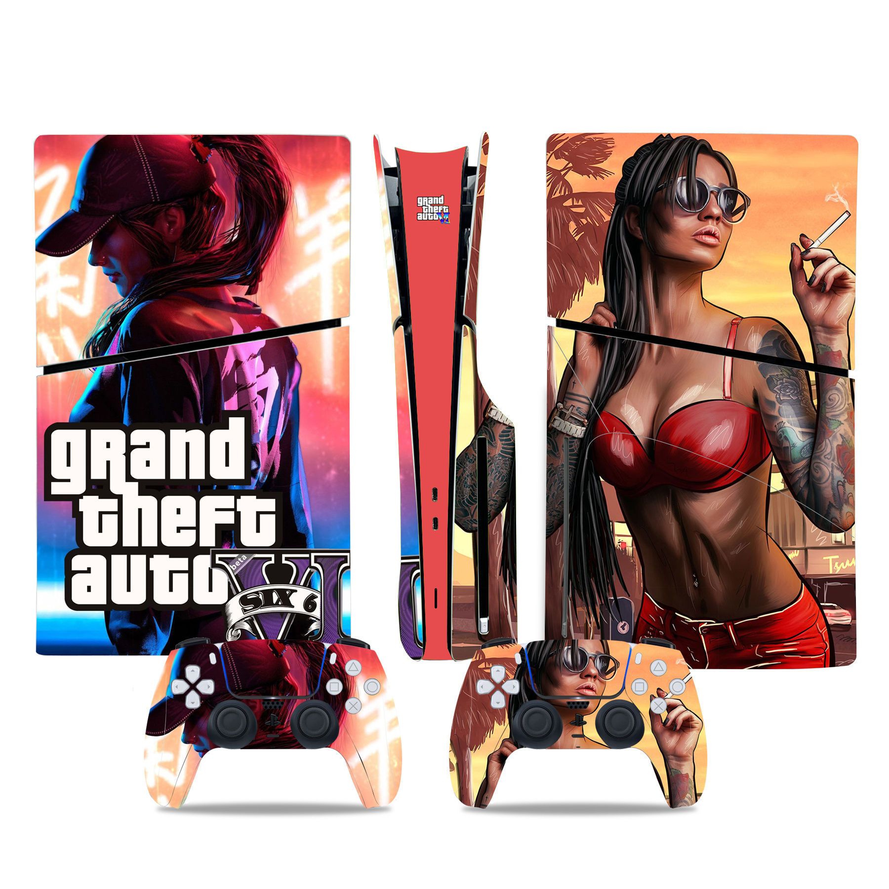 (Only Sticker) for PS5 Slim Console Colour Film Stickers Colour Film Sticker Body Sticker