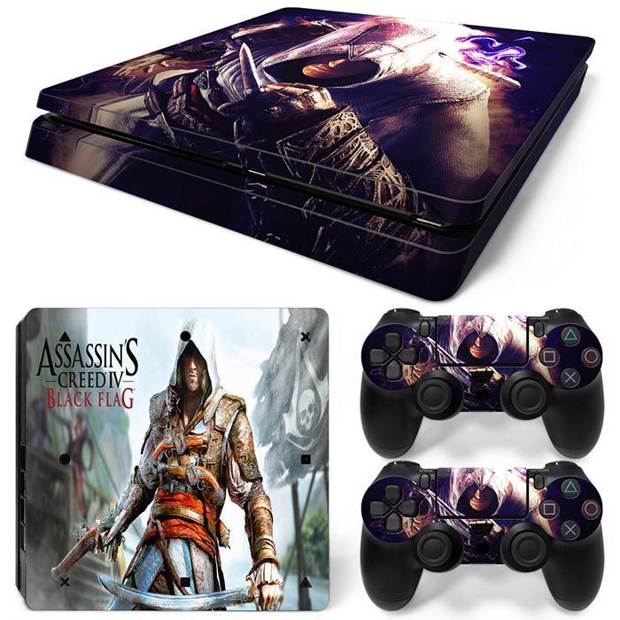 (Only Sticker) for PS4 Slim Console Body Sticker Skin Sticker Fashion Personality Cartoon Sticker Film