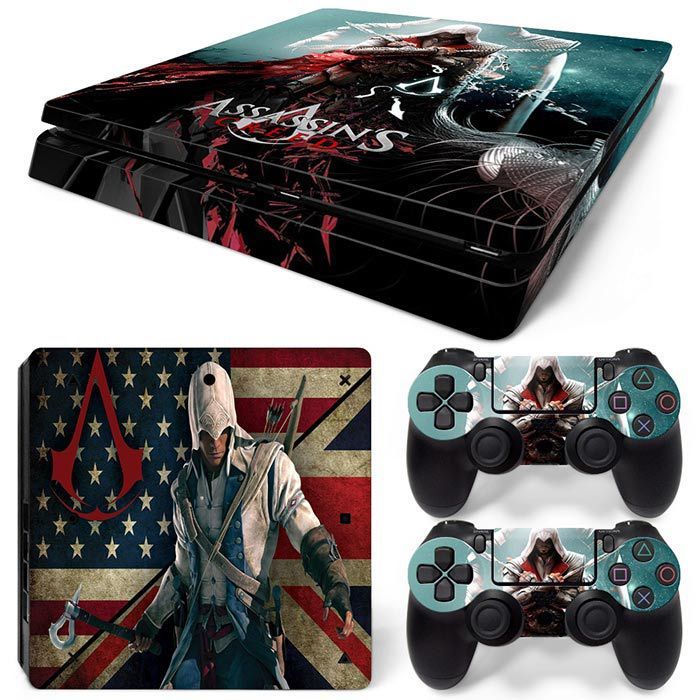 (Only Sticker) for PS4 Slim Console Body Sticker Skin Sticker Fashion Personality Cartoon Sticker Film