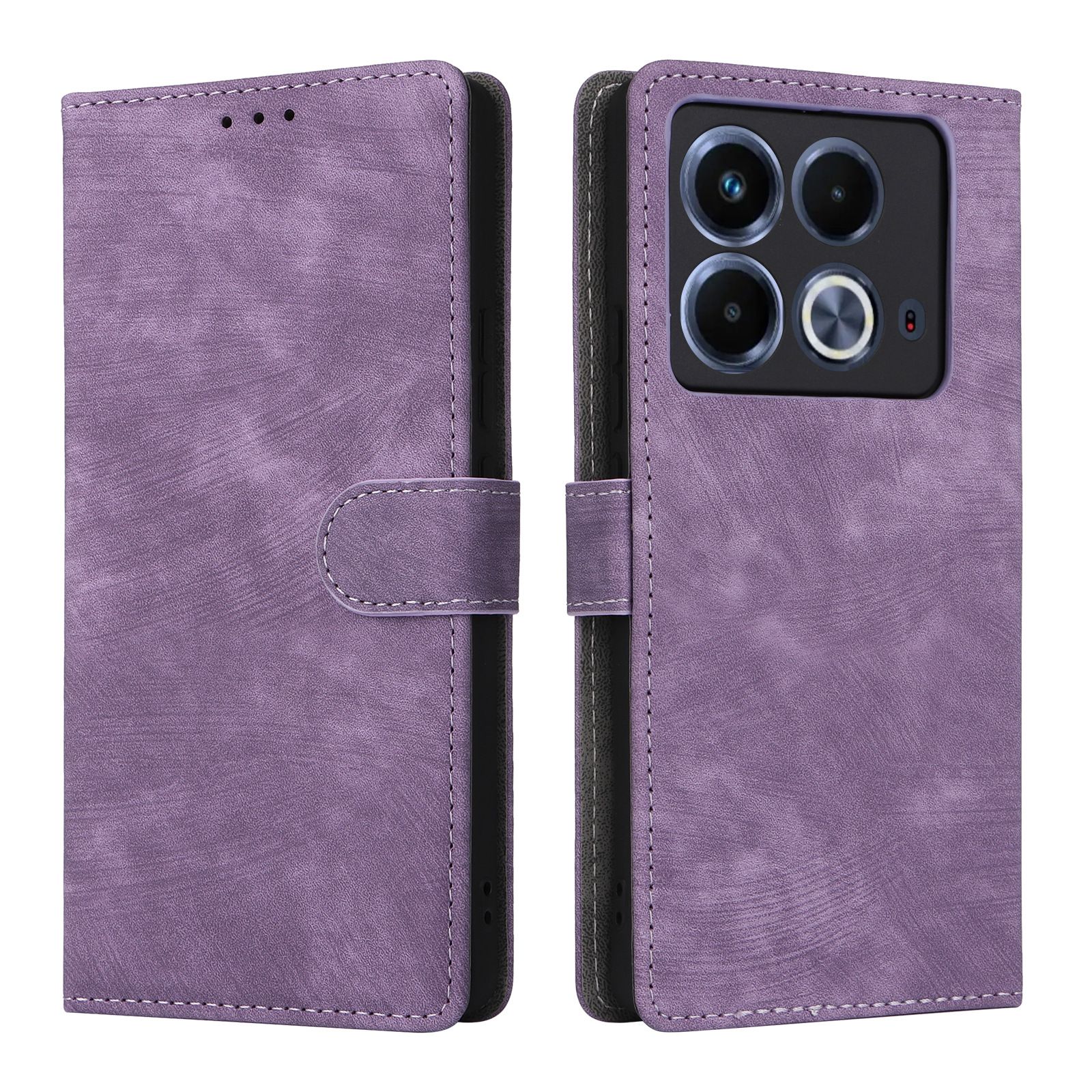 Flip Cover for Infinix Note 40 4G PU Leather Phone Case Full-Body Protection Shockproof [RFID Blocking] Wallet Cover With Hand Strap