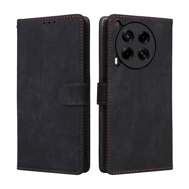 Flip Cover for Tecno Camon 30 4G PU Leather Phone Case Full-Body Protection Shockproof [RFID Blocking] Wallet Cover With Hand Strap