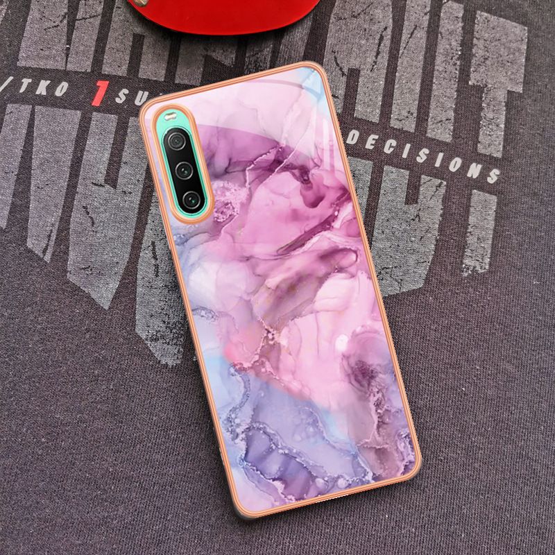 Phone Case for Sony Xperia 1IV 5IV 10 IV Soft TPU + IMD Marble Pattern Slim Design Shockproof Bumper Cover