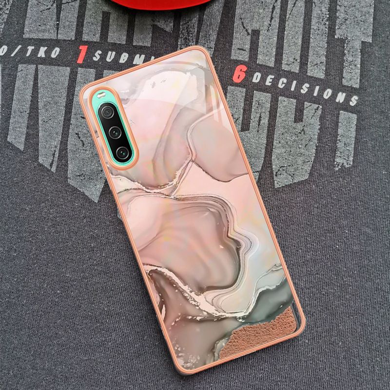 Phone Case for Sony Xperia 1IV 5IV 10 IV Soft TPU + IMD Marble Pattern Slim Design Shockproof Bumper Cover
