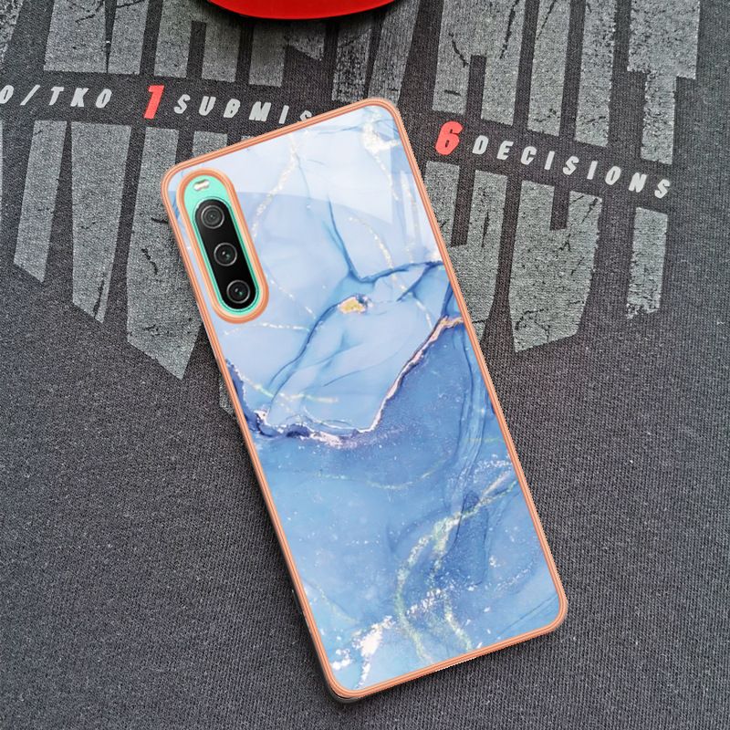 Phone Case for Sony Xperia 1IV 5IV 10 IV Soft TPU + IMD Marble Pattern Slim Design Shockproof Bumper Cover