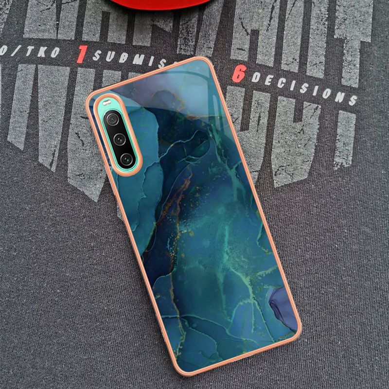 Phone Case for Sony Xperia 1IV 5IV 10 IV Soft TPU + IMD Marble Pattern Slim Design Shockproof Bumper Cover