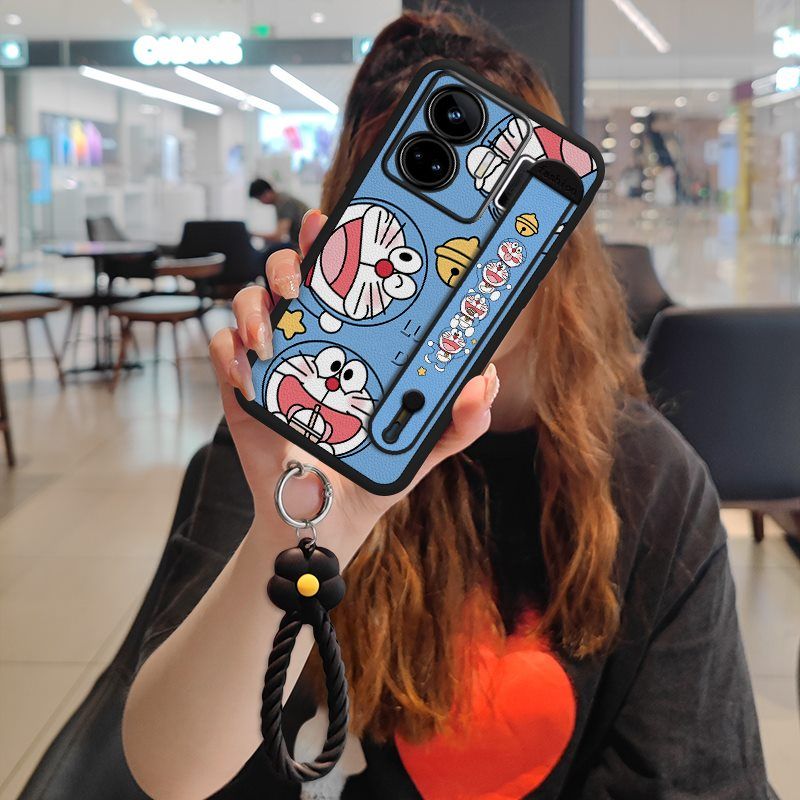 Wrist Strap Silicone Shockproof Bumper Phone Case For OPPO Realme GT Neo 5/ Realme GT3, Cute Young Fashion Protective Case