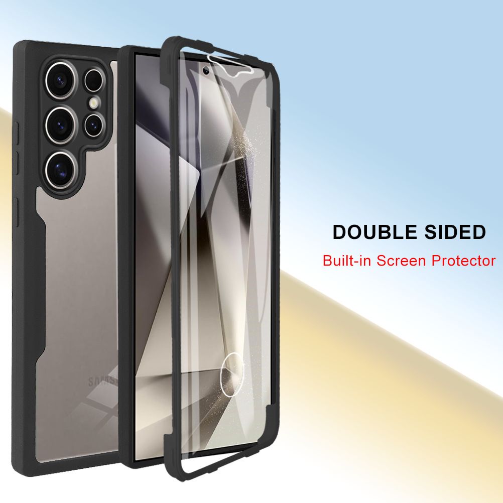 360 Full Protection Cover for Samsung Galaxy S24 Ultra Phone Case Built-in Screen protector