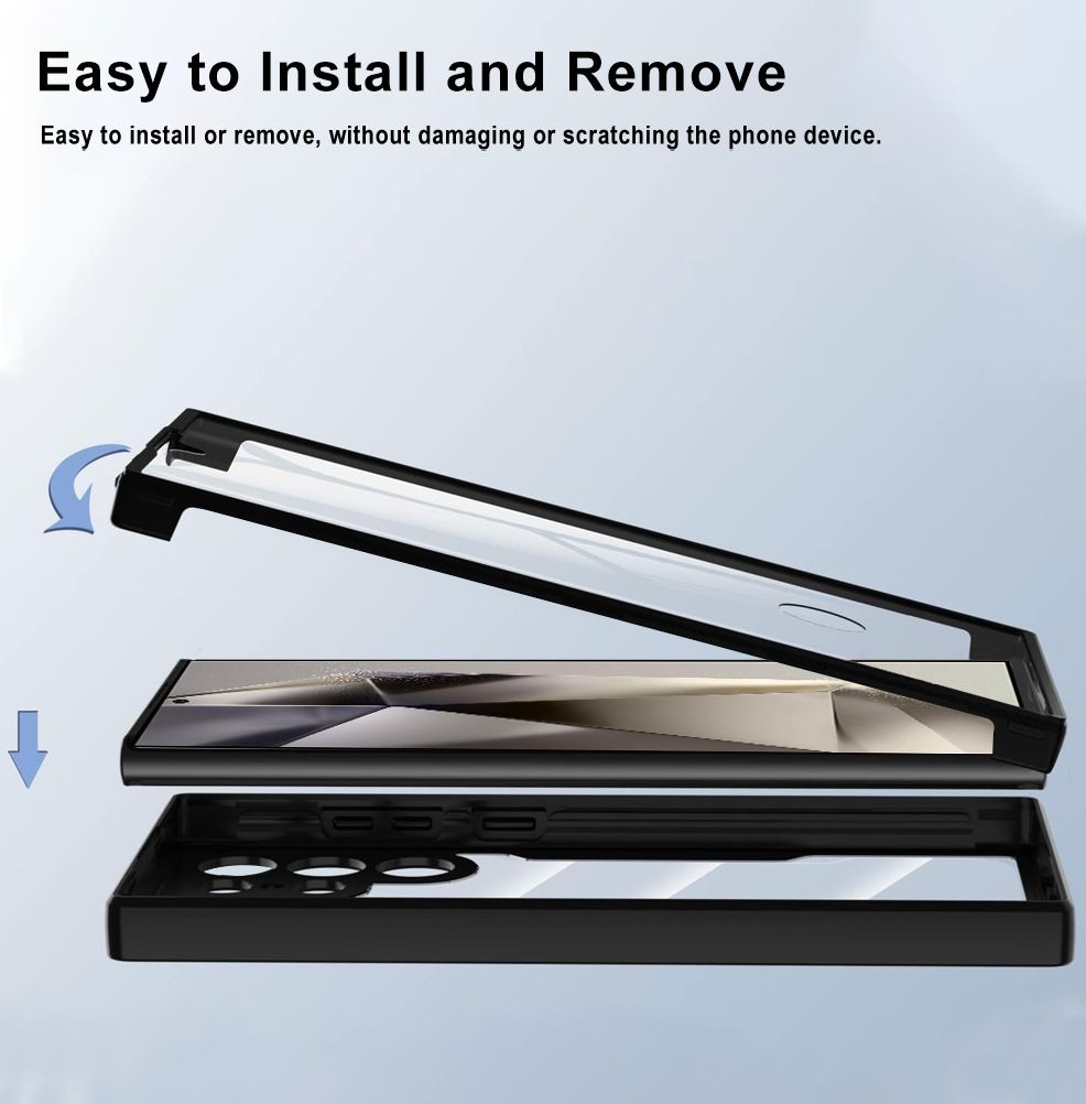 360 Full Protection Cover for Samsung Galaxy S24 Ultra Phone Case Built-in Screen protector