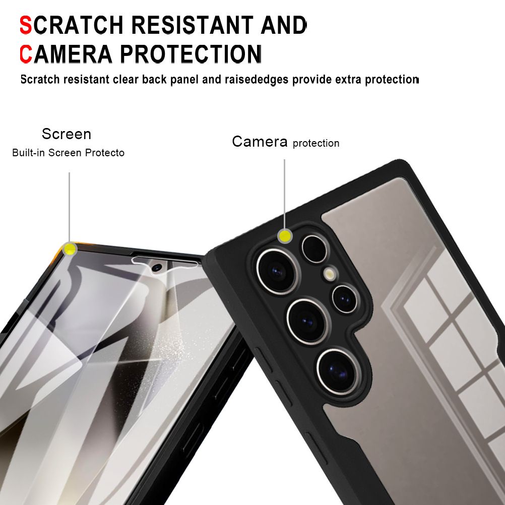 360 Full Protection Cover for Samsung Galaxy S24 Ultra Phone Case Built-in Screen protector