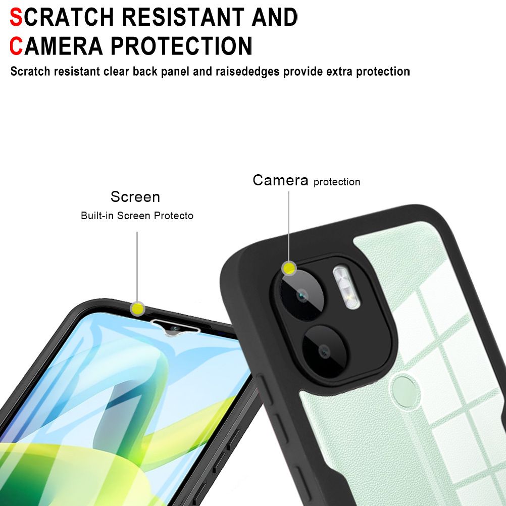 360 Full Protection Case for Xiaomi Redmi A1+ Plus / Redmi A2+ Plus Cover Built-in Screen Protector