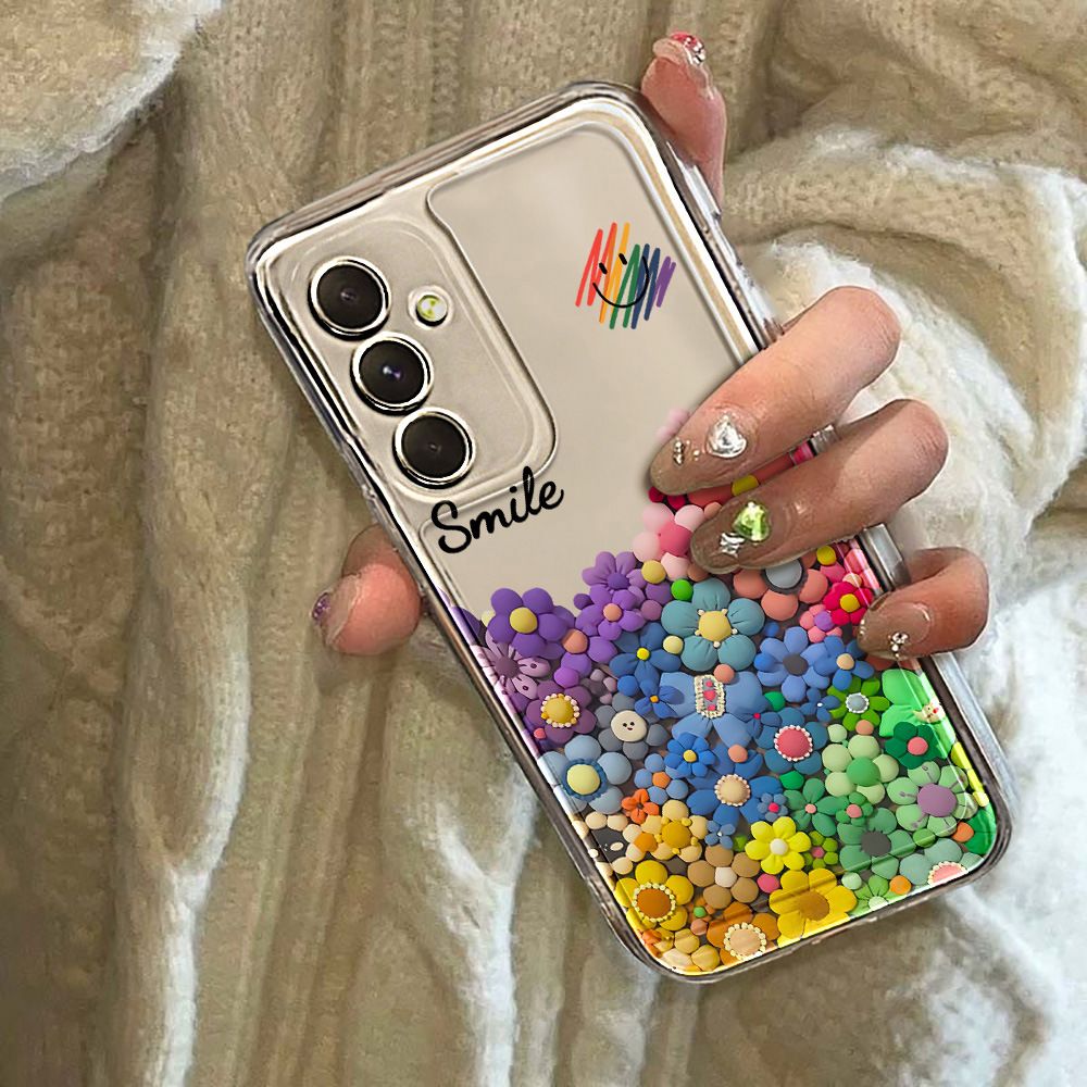 Sunflower Transparent Phone Case For Samsung Galaxy A16 A06 A55 A35 A25 A15 A05s A54 A34 A24 A14 A04s A04e A04 A05 A73 A53 A33 A23 A13 A72 A52 A32 A22 A12 A71 A51 Ultra Thin Protective Cover