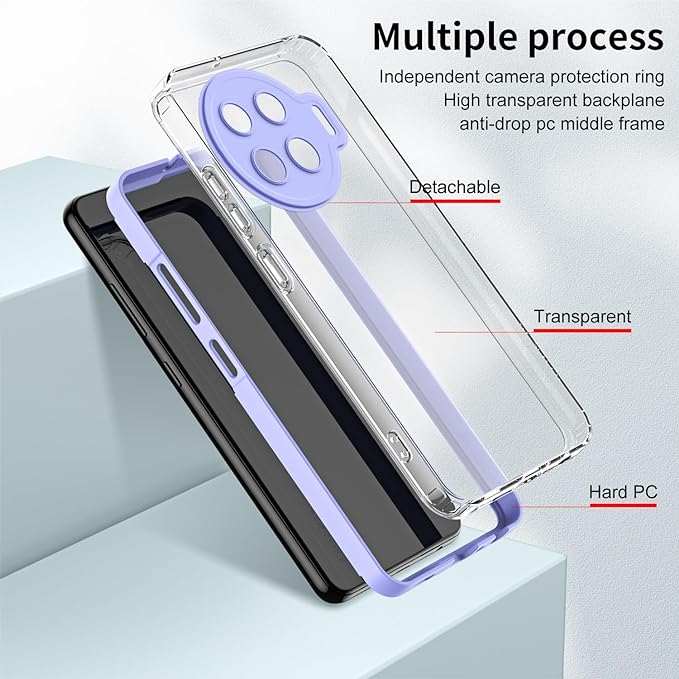 Clear Case For Tecno Spark 20 Pro+ Plus Full Body Case Transparent Phone Case,Slim Protective Phone Cover Transparent Anti-Scratch Shock Absorption Case