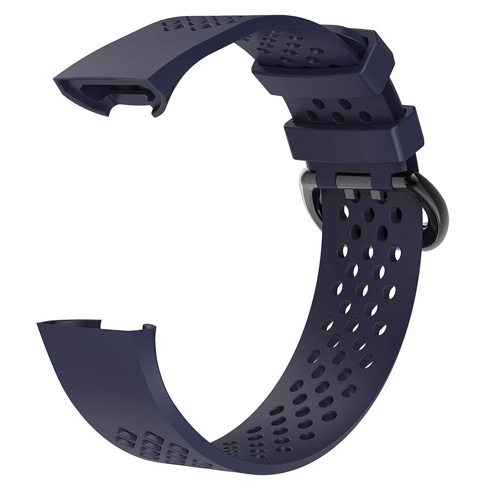 Strap for Fitbit Charge 3/Charge 4/Charge 3SE/Charge 4 SE Hole Breathable Band Charge 3 SE Sport Silicone Watch Band
