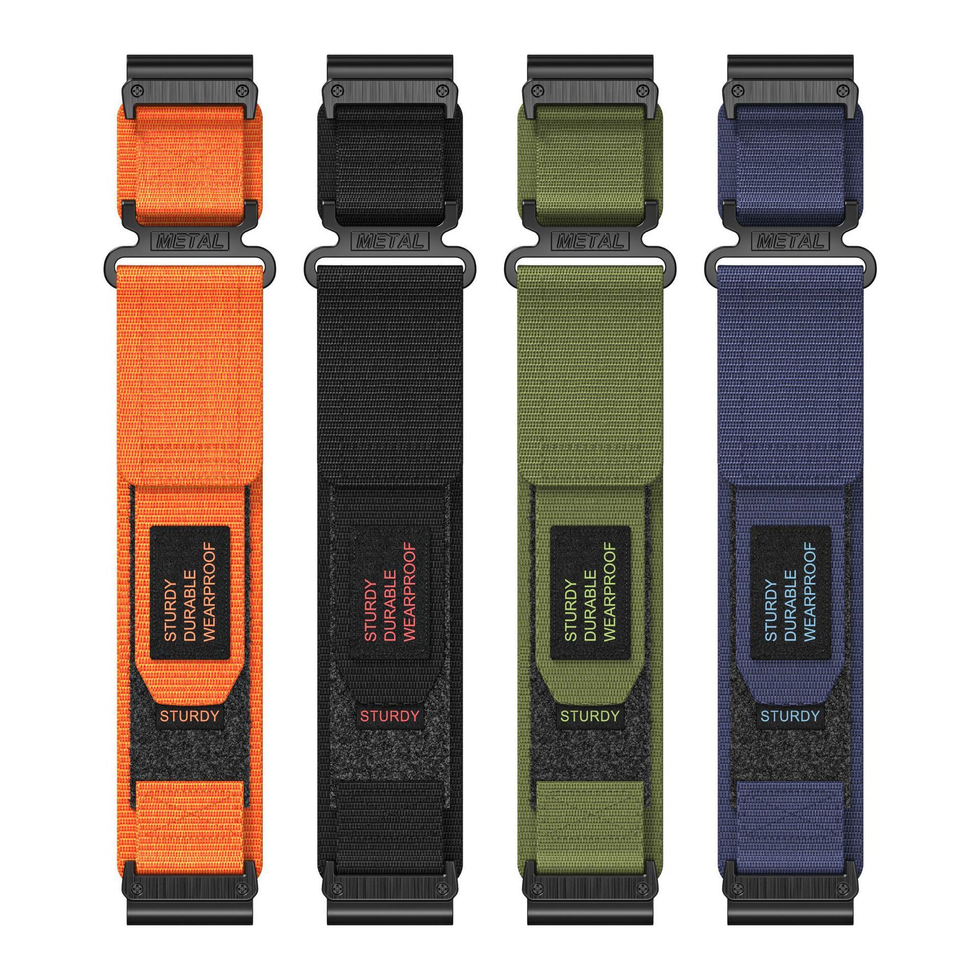 226mm 22mm Nylon Strap for Garmin Fenix 7X Pro 6X 5 Two Sections Velcro Strap Wrist Strap