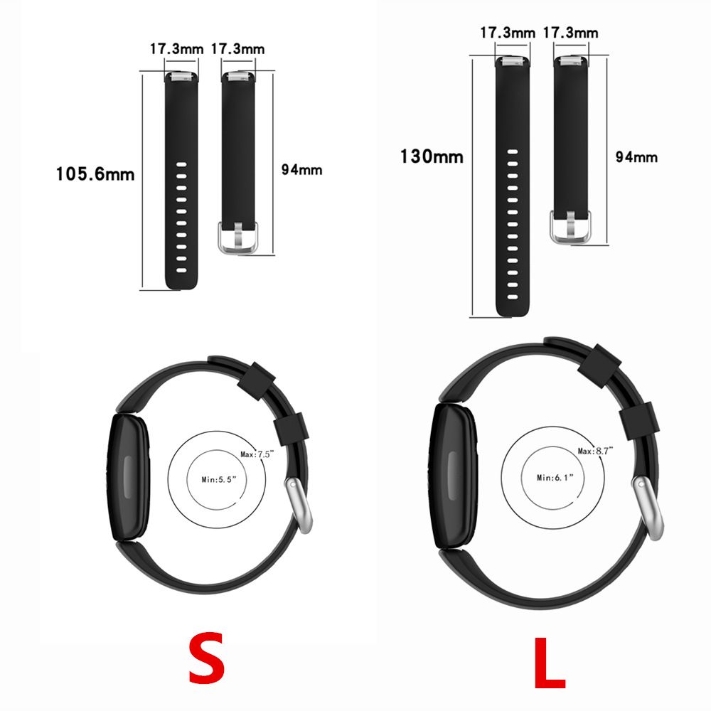Strap for Fitbit Inspire 2 Official Textured Band Inspire2 Sport Silicone Wristband Watch Strap