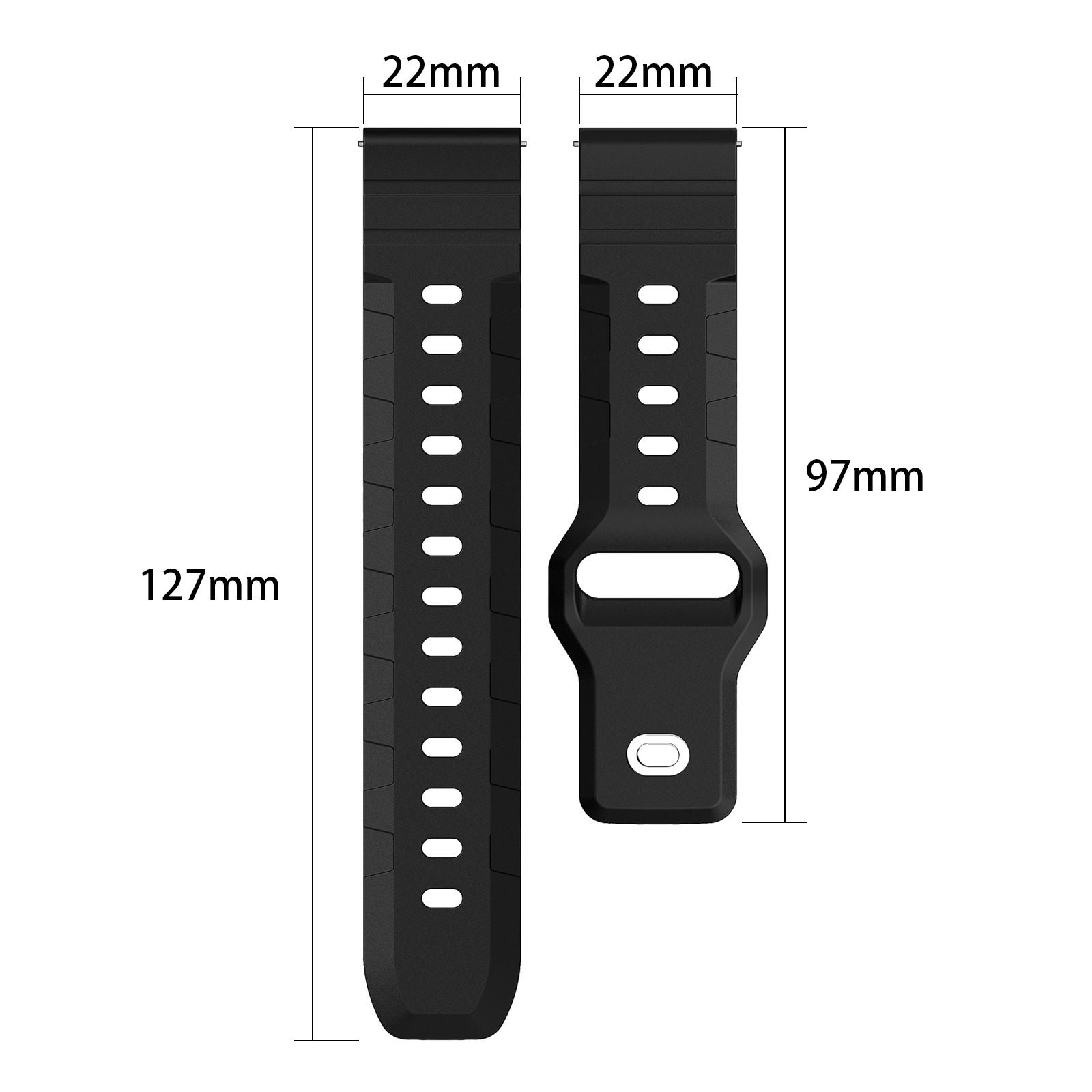 Silicone Replacement Wristband for Samsung Galaxy Watch Active2 / Huawei Watch GT4 / Garmin 245 646 Series (20MM/22MM) Strap