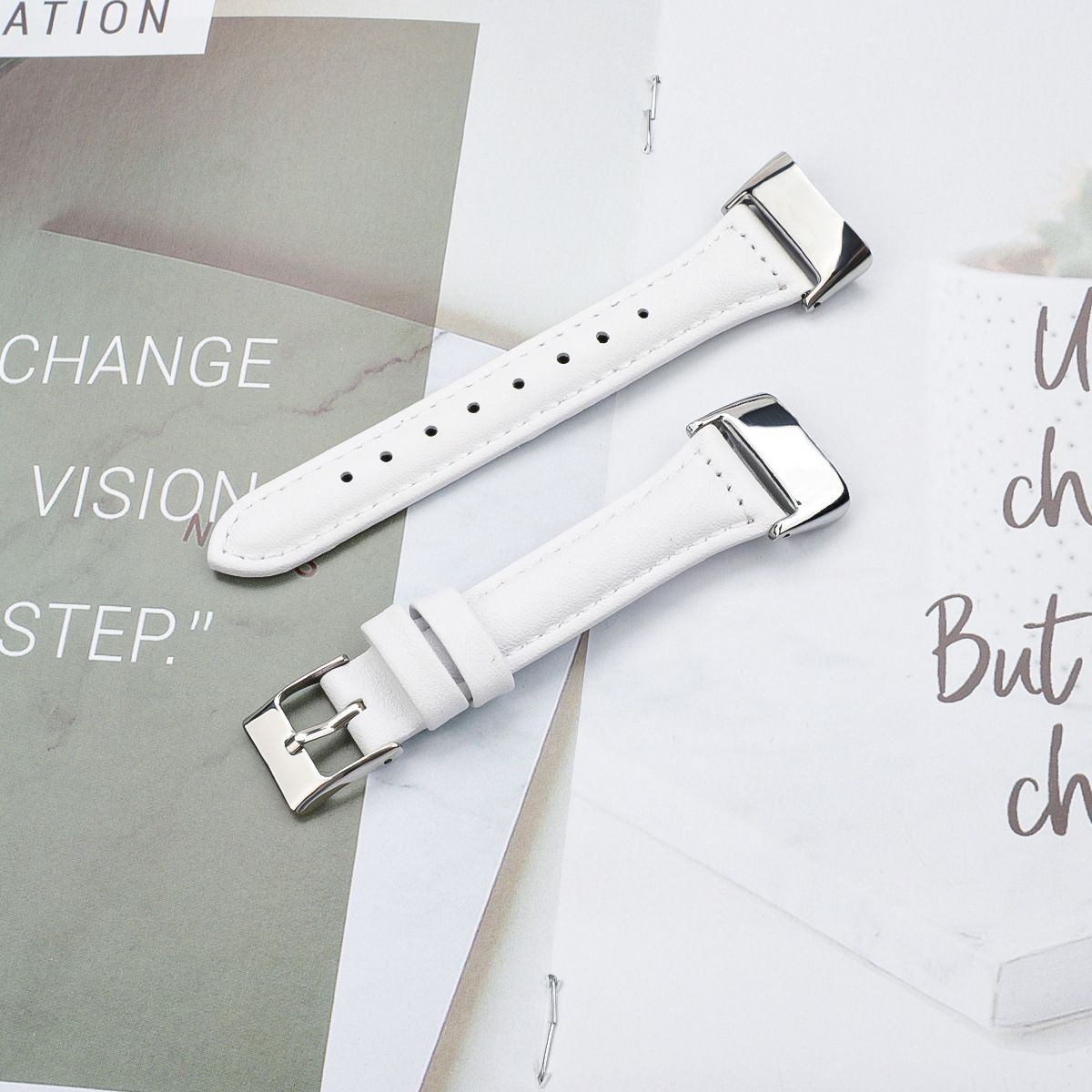 Head Layer Cowhide Shrunken Leather Band for Fitbit Charge 5