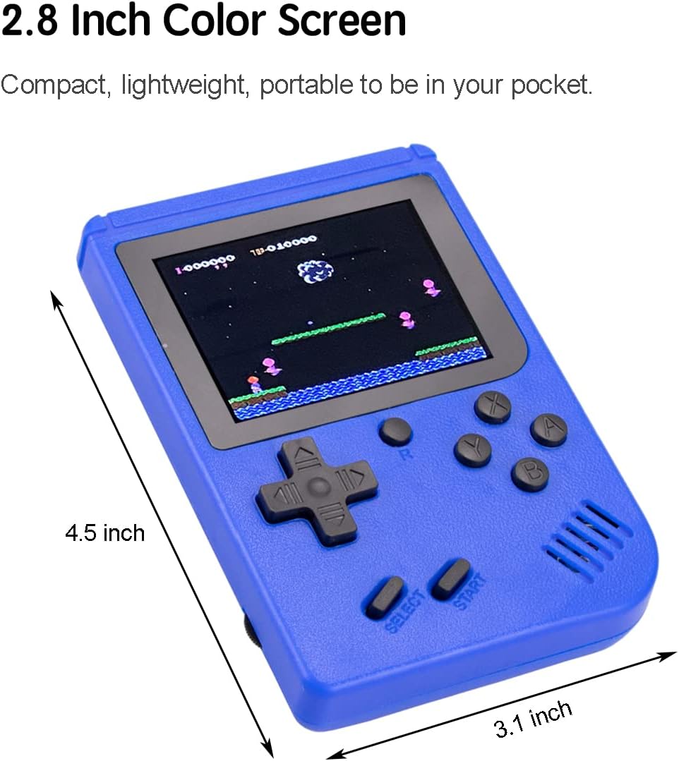 Handheld Game Retro Mini Video Game, Handheld Game Console with 400 Classic FC Games 2.8 inch Colour Screen, Boys Girls Adults Birthday