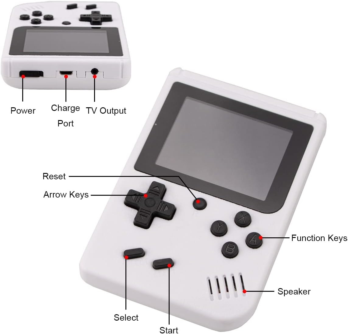 Handheld Game Retro Mini Video Game, Handheld Game Console with 400 Classic FC Games 2.8 inch Colour Screen, Boys Girls Adults Birthday