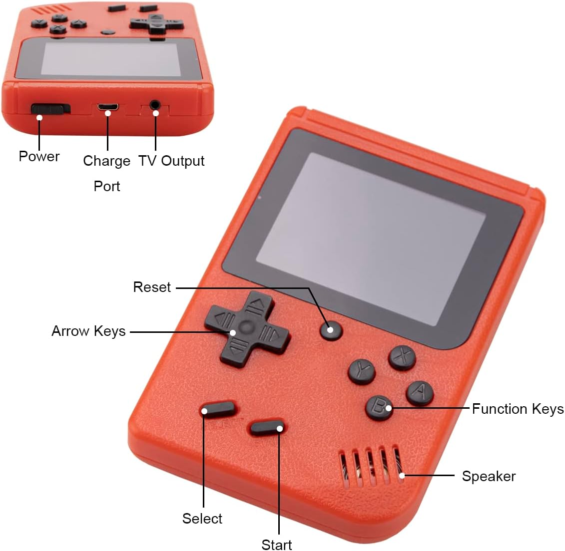 Handheld Game Retro Mini Video Game, Handheld Game Console with 400 Classic FC Games 2.8 inch Colour Screen, Boys Girls Adults Birthday