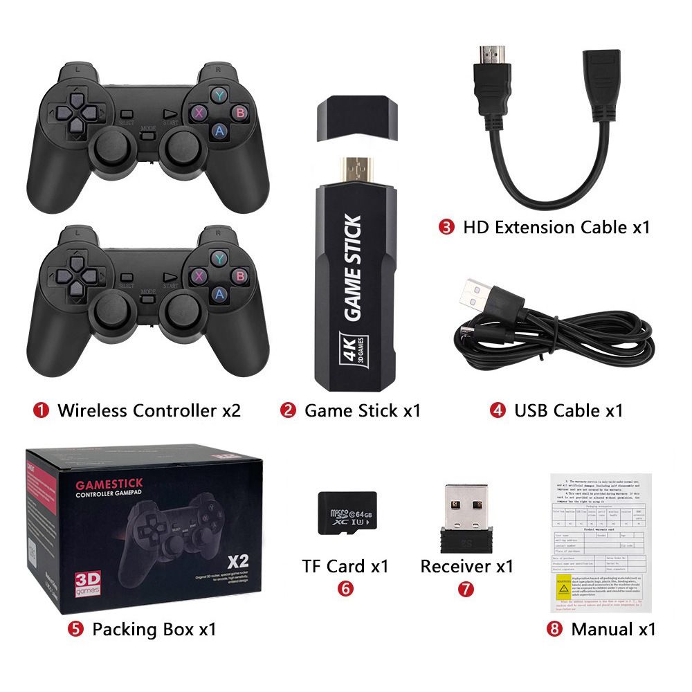 Pocket TV Game Console HD Home Arcade PSP Wireless Handle 3D Game Toys