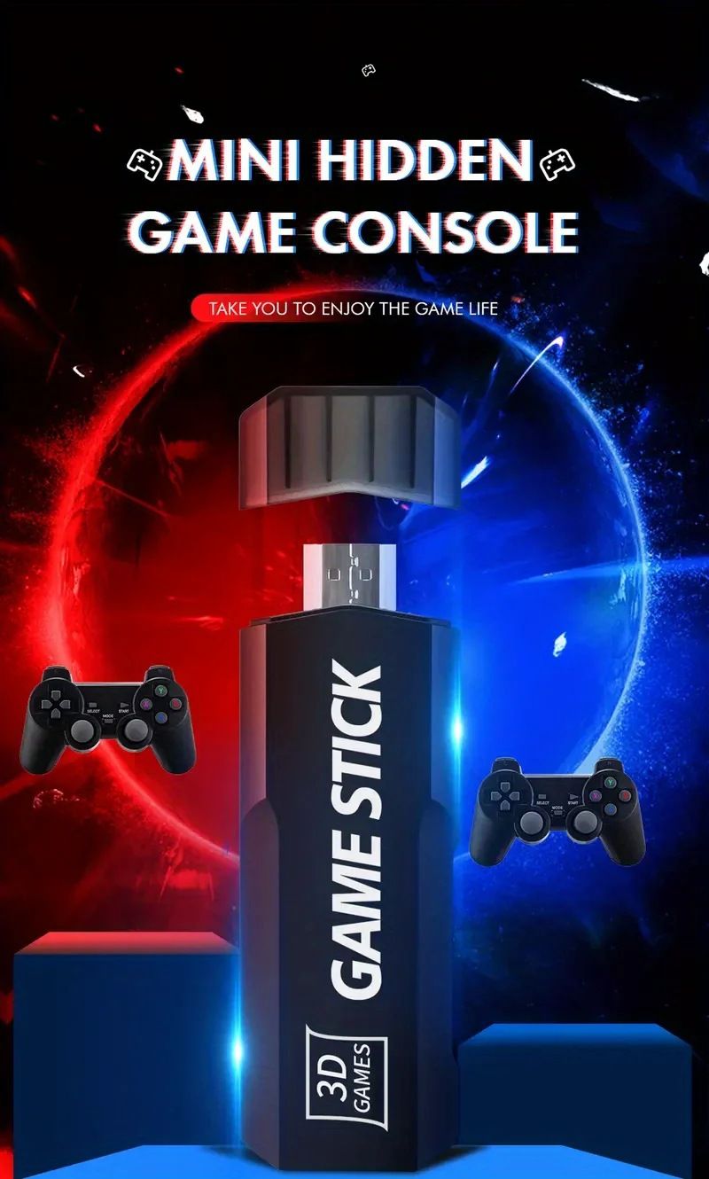 Pocket TV Game Console HD Home Arcade PSP Wireless Handle 3D Game Toys