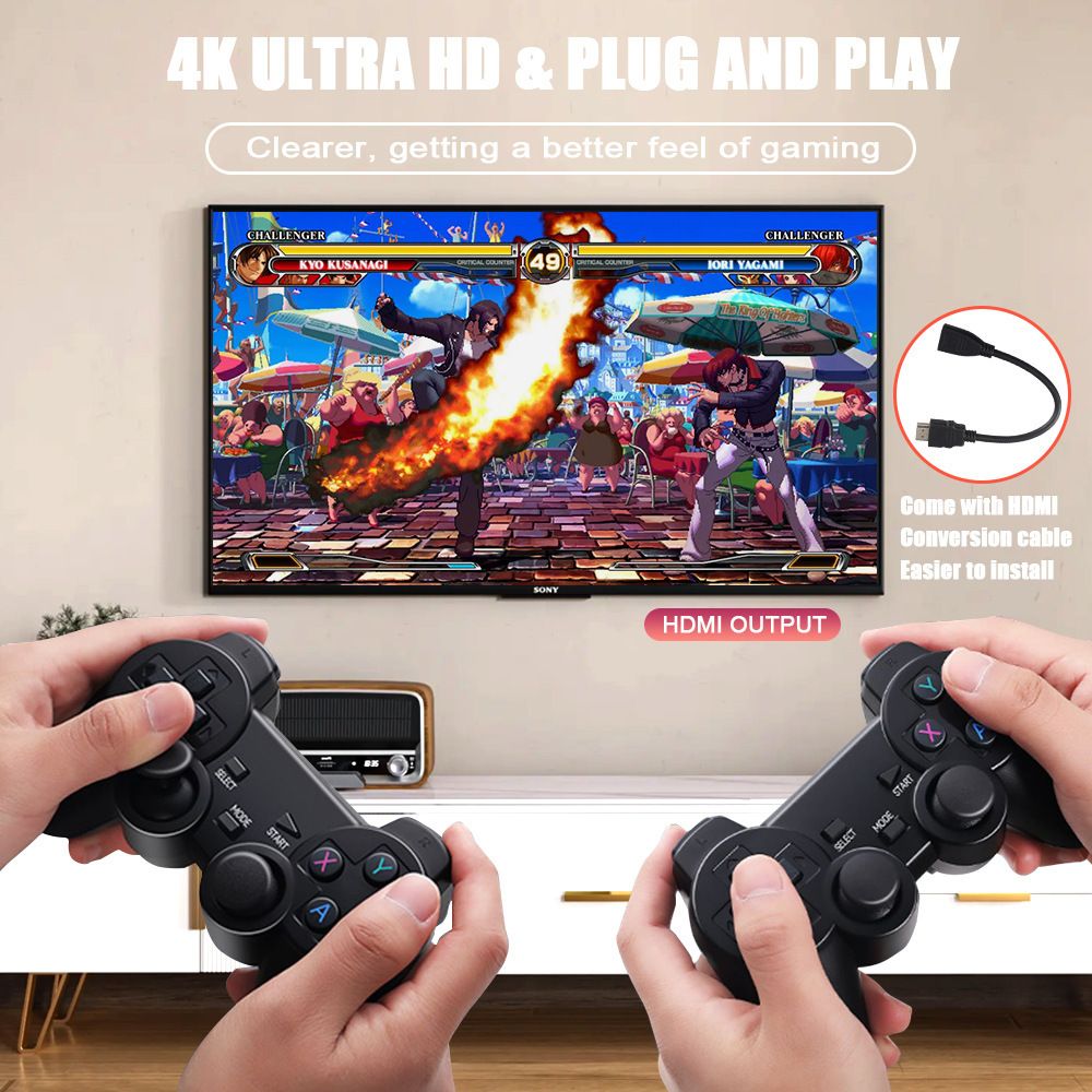 Pocket TV Game Console HD Home Arcade PSP Wireless Handle 3D Game Toys