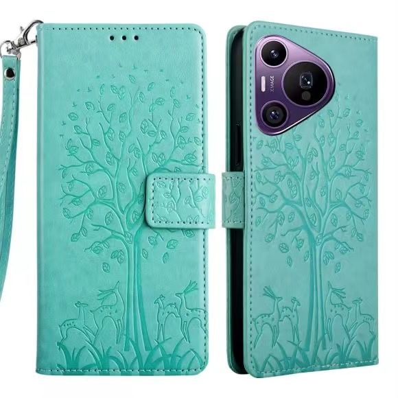 Wallet Leather Cover For Huawei Pura 70 Pro/ Pura 70 Pro+ , Magnetic Closure with Hand Strap