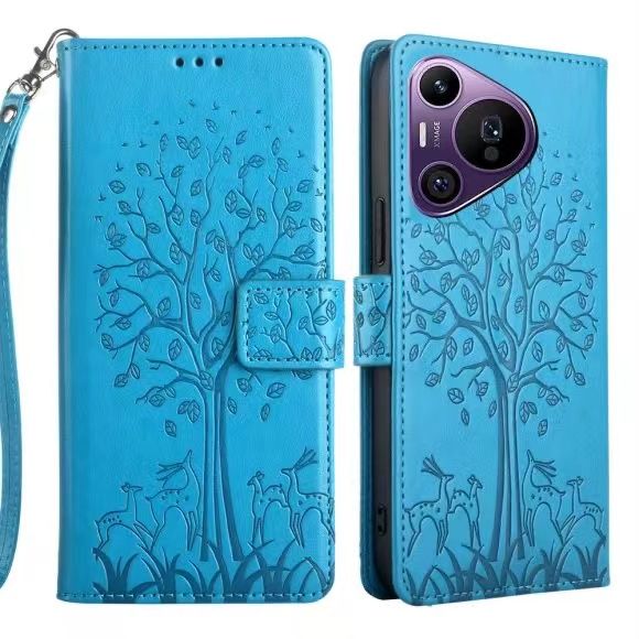 Wallet Leather Cover For Huawei Pura 70 Pro/ Pura 70 Pro+ , Magnetic Closure with Hand Strap