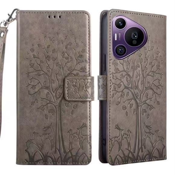 Wallet Leather Cover For Huawei Pura 70 Pro/ Pura 70 Pro+ , Magnetic Closure with Hand Strap
