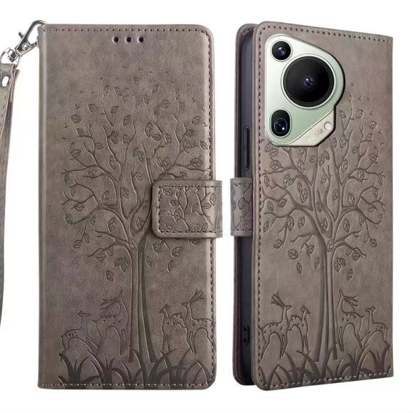 Wallet Leather Cover For Huawei Pura 70 Ultra , Magnetic Closure with Hand Strap